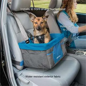 Kurgo Dog Booster Seats for Cars - Pet Car Seats for Small Dogs and Puppies Weighing Under 30 lbs - ...