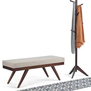 Chic SIMPLIHOME Chanelle Ottoman Bench for Modern Spaces