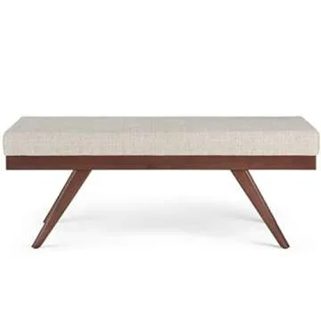 Chic SIMPLIHOME Chanelle Ottoman Bench for Modern Spaces