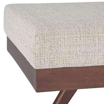 Chic SIMPLIHOME Chanelle Ottoman Bench for Modern Spaces