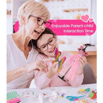 YEETIN Fashion Designer Kits for Girls Ages 6+, 800+Pcs Kids Sewing Kits, Arts & Crafts Set, Doll Clothes Making, Learn to Sew Gifts for Birthday