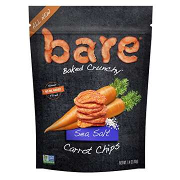 Bare Baked Crunchy Veggie Chips, Variety Pack, Gluten Free, 1.4 Ounce Bag, 6 count