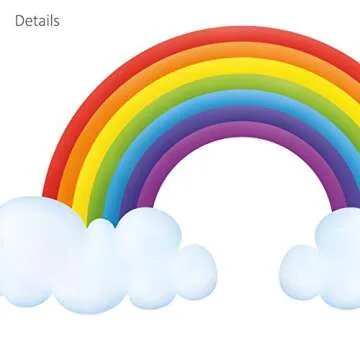 DECOWALL Rainbow and Clouds Wall Stickers for Kids Rooms