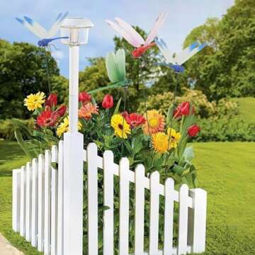 3PCS Outdoor Metal Dragonfly Clips for Garden Decor