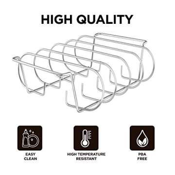 LINELAX Rib Rack - Holds 4 Full Ribs for Grilling