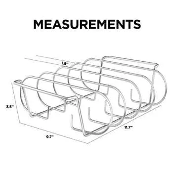 LINELAX Rib Rack - Holds 4 Full Ribs for Grilling