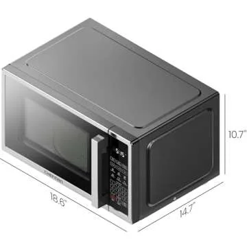Chefman Countertop Microwave Oven 0.9 Cu. Ft. Digital Stainless Steel Microwave 900 Watt with 6 Presets, Eco Mode, Mute Option, Memory Function, Child Safety Lock, Kitchen, Home, Dorm Essentials
