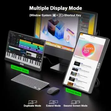 QQH Portable 15.6" FHD Monitor - Slim, Eye Care, USB-C