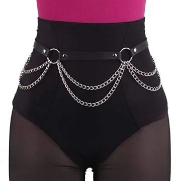 Reetan Punk Leather Waist Chain for Edgy Night Out Style