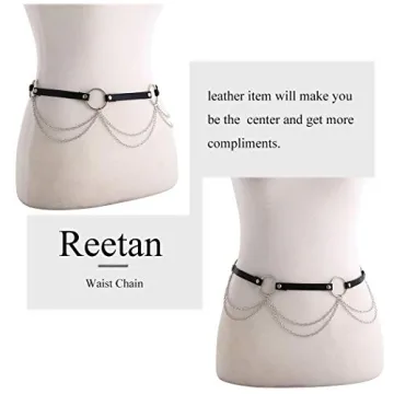 Reetan Punk Leather Waist Chain for Edgy Night Out Style