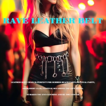 Reetan Punk Leather Waist Chain for Edgy Night Out Style