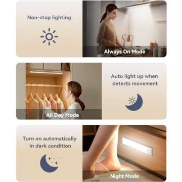 Versatile LED Under Cabinet Lighting - Motion Sensor & USB Rechargeable