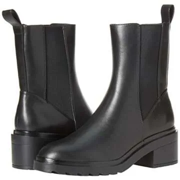Amazon Essentials Women's Chunky Sole Chelsea Boot, Black, 6