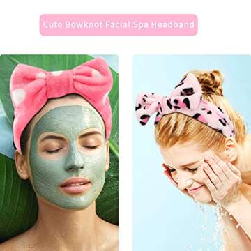 Stylish WHAVEL 6 Pack Spa Headbands for Skincare