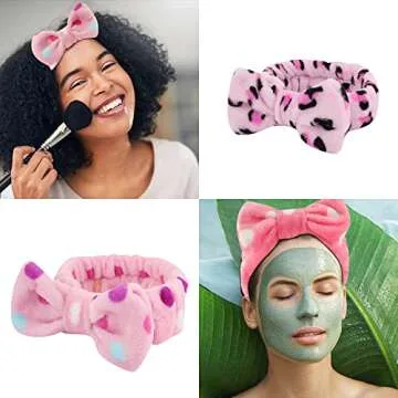 Stylish WHAVEL 6 Pack Spa Headbands for Skincare