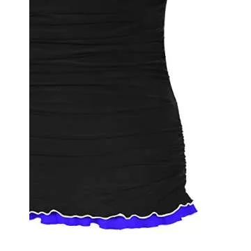 Hilor Women's Tummy Control Ruffle Swimdress One Piece