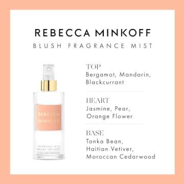 Rebecca Minkoff Blush By Rebecca Minkoff - Fragrance For Women - Sparkling Top Notes Of Citrus And Black Currant - Heart Notes Of Lush White Florals - Accentuated By Cedarwood - 6.8 Oz Fragrance Mist