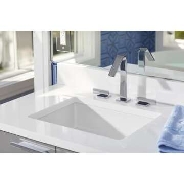 KOHLER 2882-0 Verticyl Rectangular Undermount Bathroom Sink, 19 3/4", White