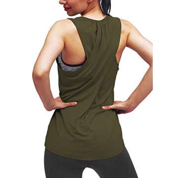 Mippo Workout Tops for Women Yoga Athletic Shirts Tank Tops Gym Summer Workout Clothes