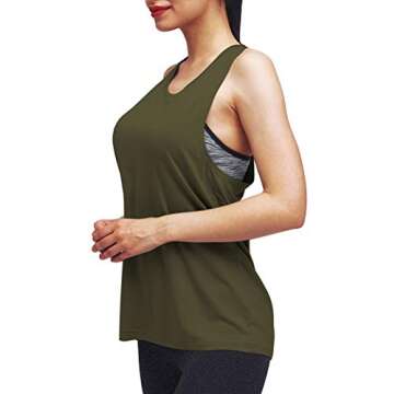 Mippo Workout Tops for Women Yoga Athletic Shirts Tank Tops Gym Summer Workout Clothes