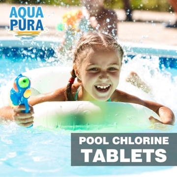 Aqua Pura Chlorine Tablets for All Pool Types, Long-Lasting