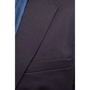 A | X ARMANI EXCHANGE Men Two Button Single Breasted Fleece Blazer, Navy, XL