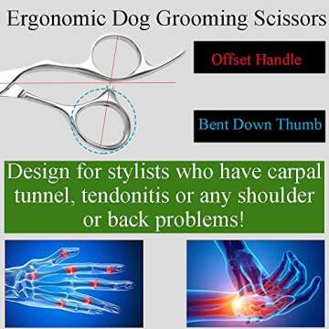 Moontay Professional Dog Grooming Scissors Kit - Silver