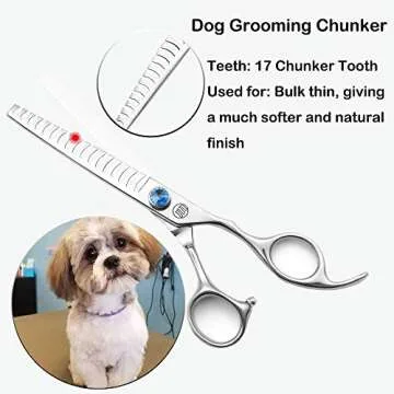 Moontay Professional Dog Grooming Scissors Kit - Silver