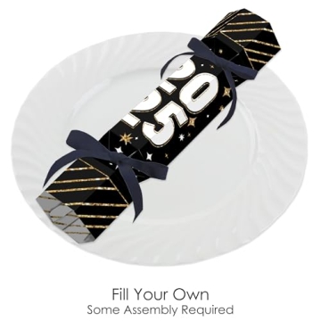 Big Dot of Happiness Hello New Year - No Snap 2025 NYE Party Table Favors - DIY Cracker Boxes - Set of 12