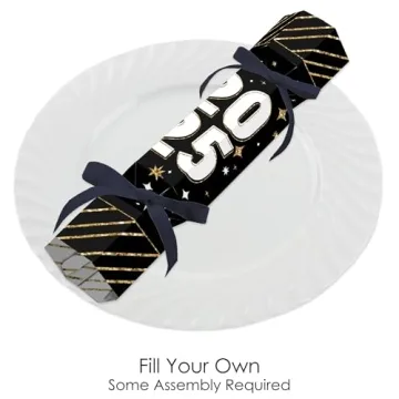 Big Dot of Happiness Hello New Year - No Snap 2025 NYE Party Table Favors - DIY Cracker Boxes - Set of 12