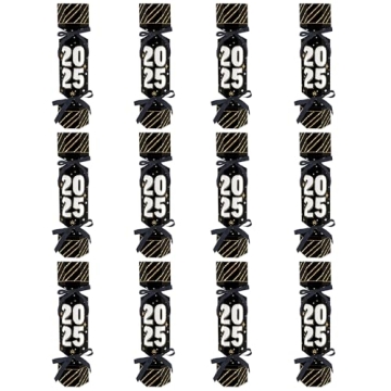 Big Dot of Happiness Hello New Year - No Snap 2025 NYE Party Table Favors - DIY Cracker Boxes - Set of 12
