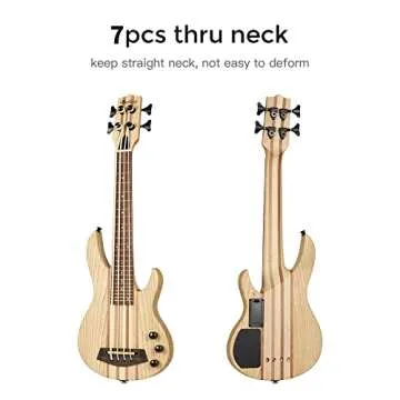 Batking Electric Ubass - 4 String Ukulele Bass with Gig Bag