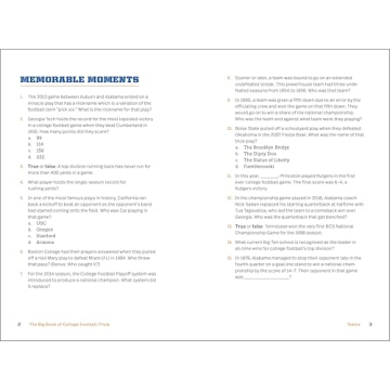 College Football Trivia Book with 700 Fun Questions