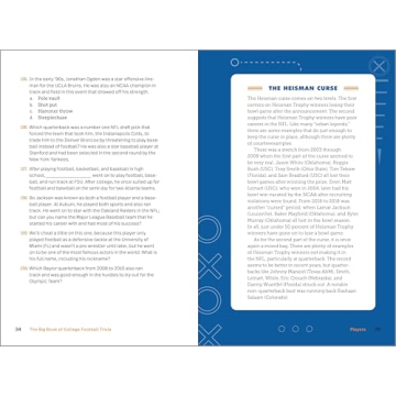 College Football Trivia Book with 700 Fun Questions