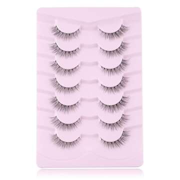 Onlyall Natural Lashes - Wispy and Lightweight False Eyelashes