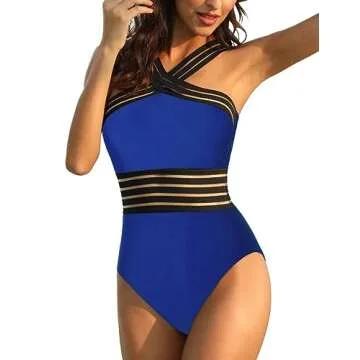 Hilor Royal Blue Slimming Tummy Control Swimsuit