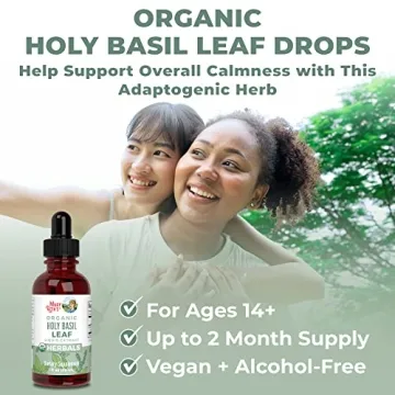 Holy Basil Leaf Extract - Sugar Free Vegan Drops for Wellness