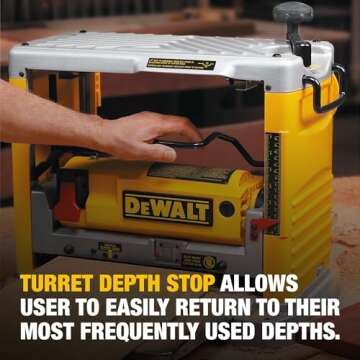 DEWALT Benchtop Planer, 15-Amp, 12-1/2-Inch, 3-Knife Cutter, 20,000 RPM, Corded (DW734)