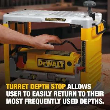 DEWALT Benchtop Planer, 15-Amp, 12-1/2-Inch, 3-Knife Cutter, 20,000 RPM, Corded (DW734)