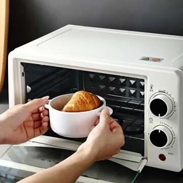 Bruntmor 8.5 Oz Mini Cocotte Ceramic Ramekins for Baking