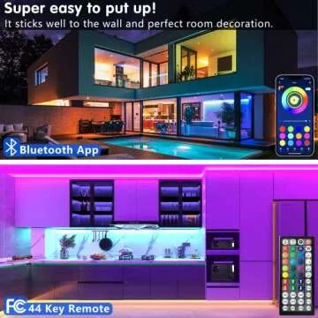 Keepsmile 130ft Bluetooth LED Strip Lights with Music Sync & Remote Control