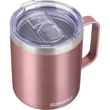 Rose Gold 14oz Insulated Coffee Travel Mug