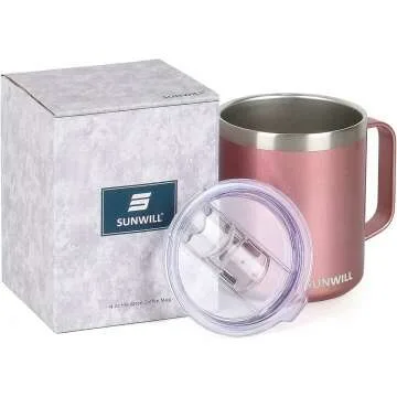 Rose Gold 14oz Insulated Coffee Travel Mug