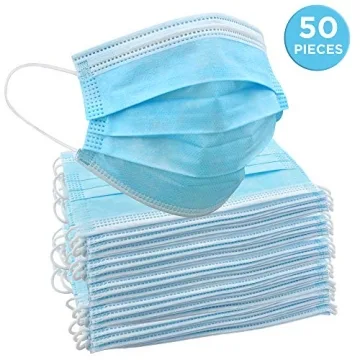 Jumbl Face Mask 50 Pack - Comfortable Disposable Masks