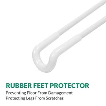 VIVIJASON 16" Foldable Hairpin Leg - Metal Table Legs for Furniture Home DIY Projects, Bench, Coffee Table, Laptop, Mini Computer Desk - Mid Century Modern with Mounting Screws (Set of 4, White)