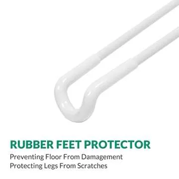 VIVIJASON 16" Foldable Hairpin Leg - Metal Table Legs for Furniture Home DIY Projects, Bench, Coffee Table, Laptop, Mini Computer Desk - Mid Century Modern with Mounting Screws (Set of 4, White)