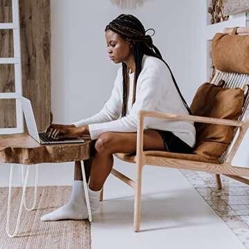 VIVIJASON 16" Foldable Hairpin Leg - Metal Table Legs for Furniture Home DIY Projects, Bench, Coffee Table, Laptop, Mini Computer Desk - Mid Century Modern with Mounting Screws (Set of 4, White)