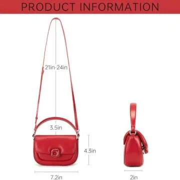 LAFESTIN Split Leather Small Crossbody Bags For Women With Adjustable Strap And Handle Versatile Womens Purses And Handbags With Buckle Closure For Everyday Use