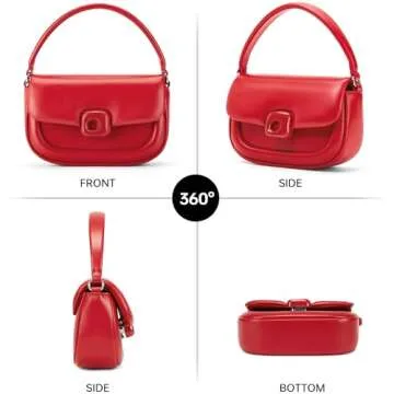 LAFESTIN Split Leather Small Crossbody Bags For Women With Adjustable Strap And Handle Versatile Womens Purses And Handbags With Buckle Closure For Everyday Use