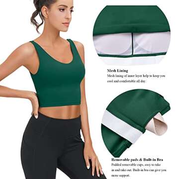 Comfortable V Neck Built-in Bra Longline Sports Bra